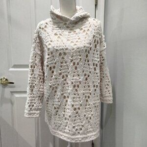 525 America Open Crocheted Hooded Sweater, Vintage, NWOT